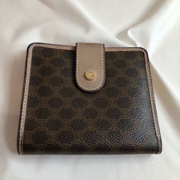 Celine Brown Canvas Macadam Bifold Wallet Sku#84011 - Picture 1 of 8